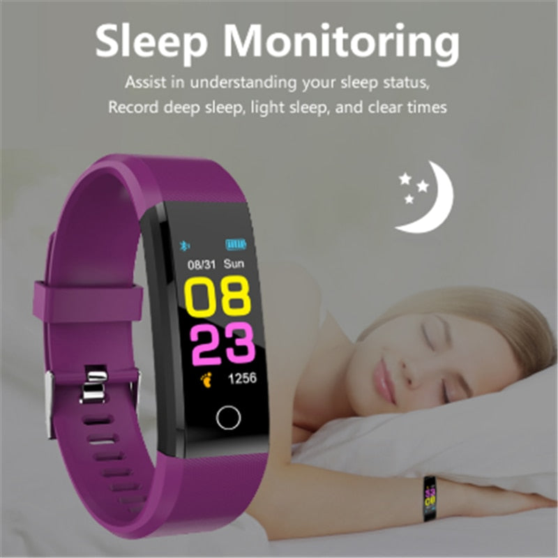 Smart Fitness Band Heart Rate Tracker Activity Monitor 115plus Health