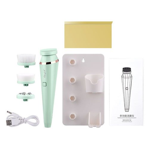 4 In 1 Electric Facial Cleansing Brush Waterproof Roller Massager Deep