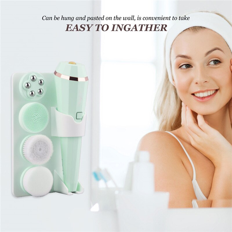 4 In 1 Electric Facial Cleansing Brush Waterproof Roller Massager Deep