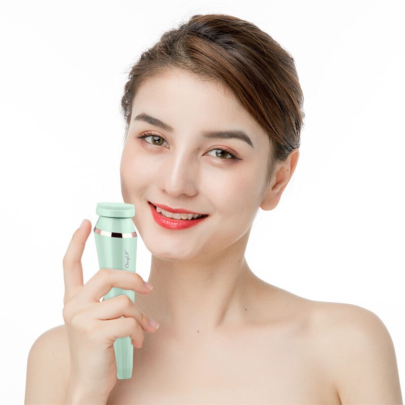 4 In 1 Electric Facial Cleansing Brush Waterproof Roller Massager Deep